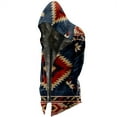 thumbnail image 6 of Fanxing Men's Casual Vintage Ethnic Aztec Fleece Coat Western Warm Sherpa Lined Long Jackets Coats Full Zipper Hooded Sweatshirts Outerwear, 6 of 6