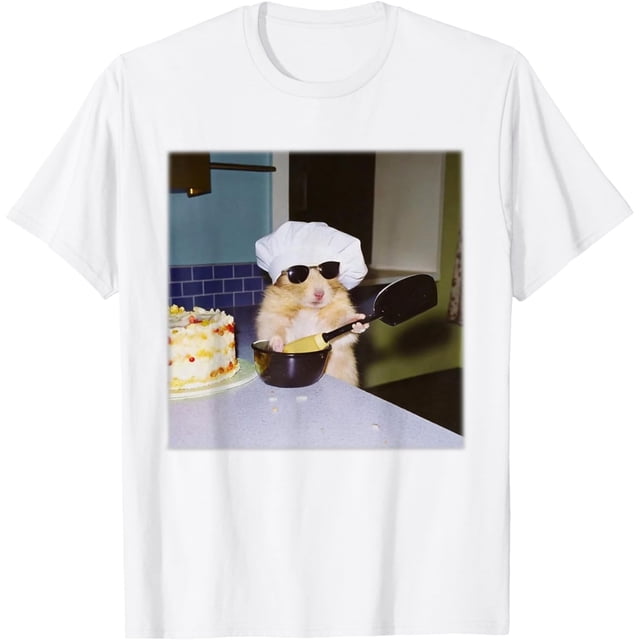 Cool Chef Hamster Baking Funny Rat Animal Cooking Meme Camiseta