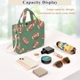 thumbnail image 5 of FORMRS Womens Corduroy Tote Bag Crossbody Shoulder Handbag with Pocket, Green American Footballs, 5 of 7