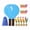 Blue, variant on 18Pcs Kids Sports Cricket Toy Set Wooden Cricket Paddles With Comfortable Grip