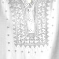 thumbnail image 6 of Women's Long Sleeve T-shirt 3/4 Sleeve Linen Shirts For Women 2025 Cotton Summer Retro Embroidered Boho Tops Casual Trendy Vacation Blouse,White Women's Long sleeve T-shirt XXXL, 6 of 6