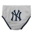 thumbnail image 4 of Infant Navy/Heather Gray New York Yankees Little Slugger Two-Pack Bodysuit Set, 4 of 5