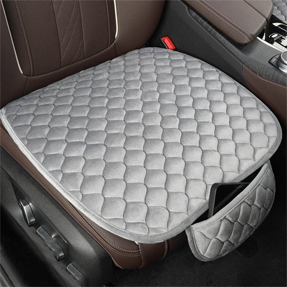 Birdeem Car Seat Covers,Car Seat Cover,1Pc Car Seat Cushion Premium Silk Wadding Non-Slip Rubber Bottom with Storage Pouch Car Seat Pad Universal,Car Seat Cushion,Car Seat Cushion,Seat Cushion for Car