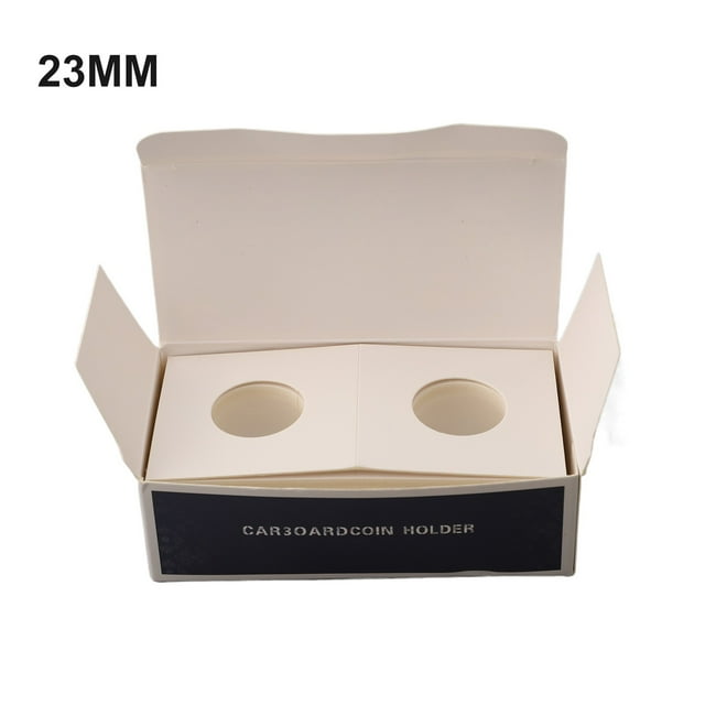 Nouveau Porte-Pièces en Carton 17,5-40mm Collection de Pièces en Carton Nouvelle Boîte de Rangement Pliable Carrée pour Capsules de Pièces 23mm