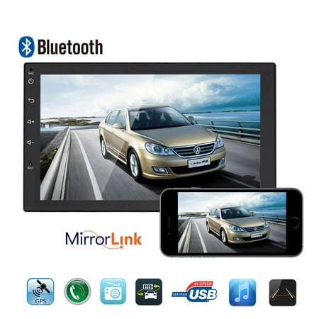 7”Car Multimedia player Android 6.0 Autoradio 2 Din Car Radio Audio GPS Navigation Bluetooth USB SD HD MP5 Player Touch Screen Car Multimedia Player Mobile Phone Mirror Link Car Backup (Best Way To Backup Android Phone)