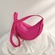 thumbnail image 4 of Bolso De Hombro Harajuku Hobo Bag Casual Zipper Crossbody Bag Nylon suave para regalo (Rose Red), 4 of 9