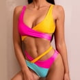 thumbnail image 3 of Traje de baño Europa y América Traje de baño dividido sexy Bikini de dos colores, 3 of 4