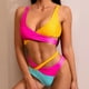 thumbnail image 4 of Traje de baño Europa y América Traje de baño dividido sexy Bikini de dos colores, 4 of 4