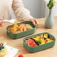 thumbnail image 5 of Fiambrera térmica infantil con recipientes de plástico de 700 ml y acero de 480 ml, hermética para comidas escolares o de oficina, recipiente duradero para preparar comidas Aestivo | Verde |, 5 of 6