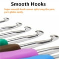 thumbnail image 3 of Yarniss 14 Size Crochet Hooks 2.0mm(B)-10.mm(N), Crochet Hook with Ergonomic Soft Grip, 3 of 7