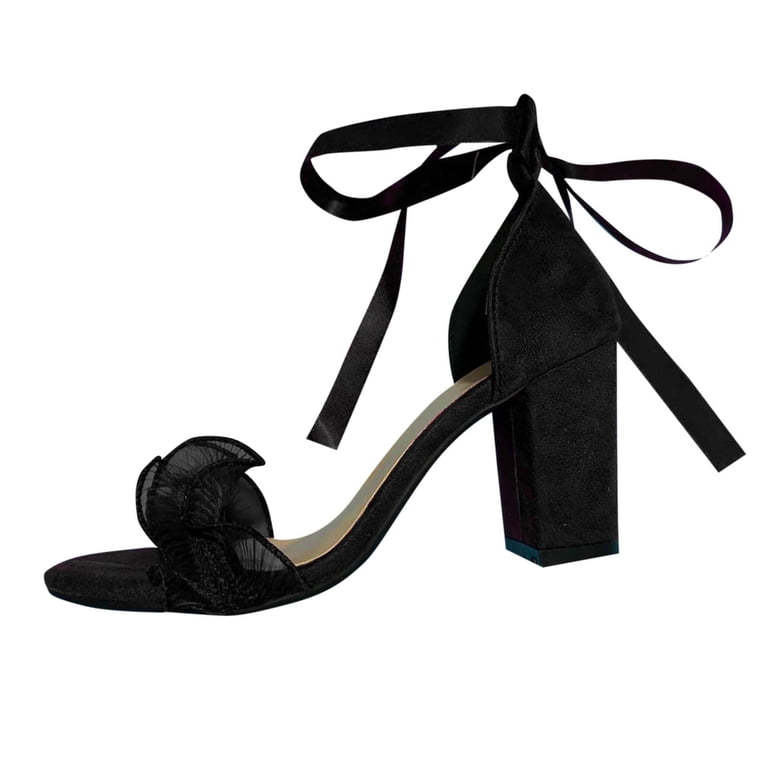 womens black dress sandals Earth Leather Heeled with Perforated Details-Quinty, Size 8-1/2 Medium, weddingto the office Delicious Women's Pamela-S Dress Sandals