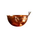 thumbnail image 1 of Cuenco para mezclar de cobre Sertodo | 2,5 cuartos de capacidad y 10 pulgadas de diámetro | Mango ergonómico de acero inoxidable | 100% cobre puro de calibre pesado martillado a mano | Batir claras de, 1 of 5