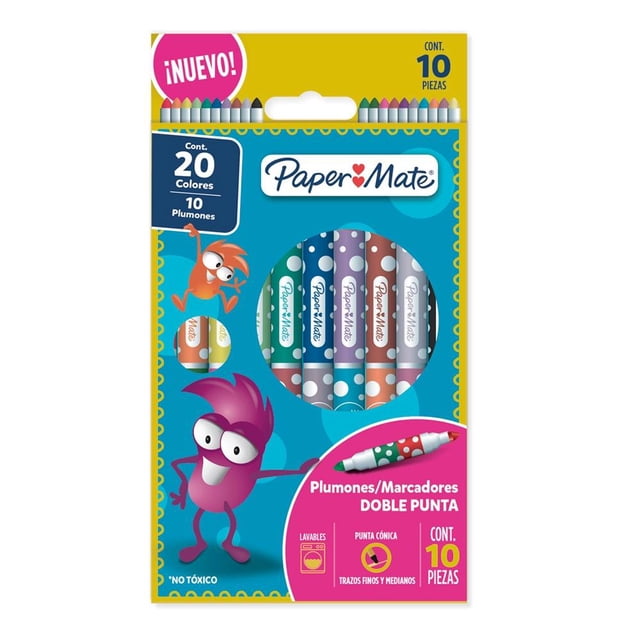 Pumones Doble Punta Paper Mate 10 Piezas