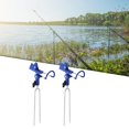 thumbnail image 2 of jinwen 2Pcs Titulaire de Canne à Pêche Support de Support de Poteau de Pêche Support Extérieur Bleu, 2 of 8