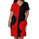 thumbnail image 2 of Vestido retro floral rojo y negro para mujer, vestido holgado con bolso, vestido de fiesta, vestidos elegantes para boda de verano., 2 of 6