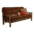 thumbnail image 2 of Pemberly Row Futon with Suede Fabric Mattress in Chocolate and White, 2 of 3
