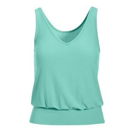 

Yobecho V-neck sleeveless summer knit solid color women s casual camisole