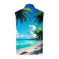 thumbnail image 4 of Fancifize Men's Big and Tall Sleeveless Shirts 3D Printed Button Up Tropical Beach Tank Top Summer Collered Casual Tank Shirt, 4 of 4