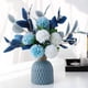 thumbnail image 2 of Flores artificiales con jarrón, arreglos florales de hortensias de imitación para el hogar, jardín, fiesta, decoración de boda, 2 of 5