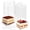 5oz-dome lids, variant on 100 count 5 oz Plastic Dessert Cups with Dome and Spoons, Disposable Cupcake Ice Cream Bowls Tiramisu Containers for Yogurt Trifle Candy, Clear Square Parfait Fruit Cups for Appetizer Snack