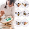 thumbnail image 2 of Wmool Bees Embroidery Kits DIY Cross Stitch Starter Craft Kits for Adults !ш, 2 of 8