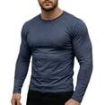 thumbnail image 2 of Hilenly Men’s Long Sleeve Shirts Crew Neck Athletic T-Shirt Gym Workout Running Shirt, 2 of 7