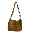 thumbnail image 4 of Bolso de hombro de lona para mujer, bolso Hanlde, bolsa de alta capacidad, cartera, bolso ligero marrón, 4 of 8