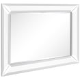 thumbnail image 3 of Rectangular Beveled Diamond Silver Framed Wall Mirror 40" x 30", 3 of 13