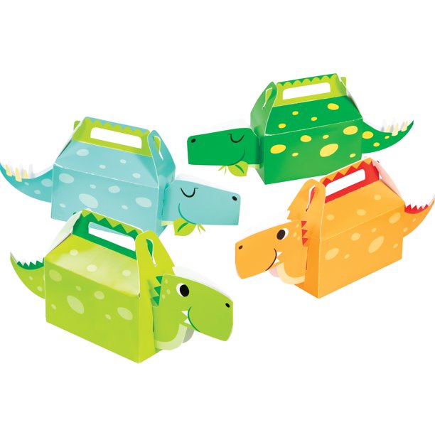 Boy Dinosaur Favor Boxes, 12 Count