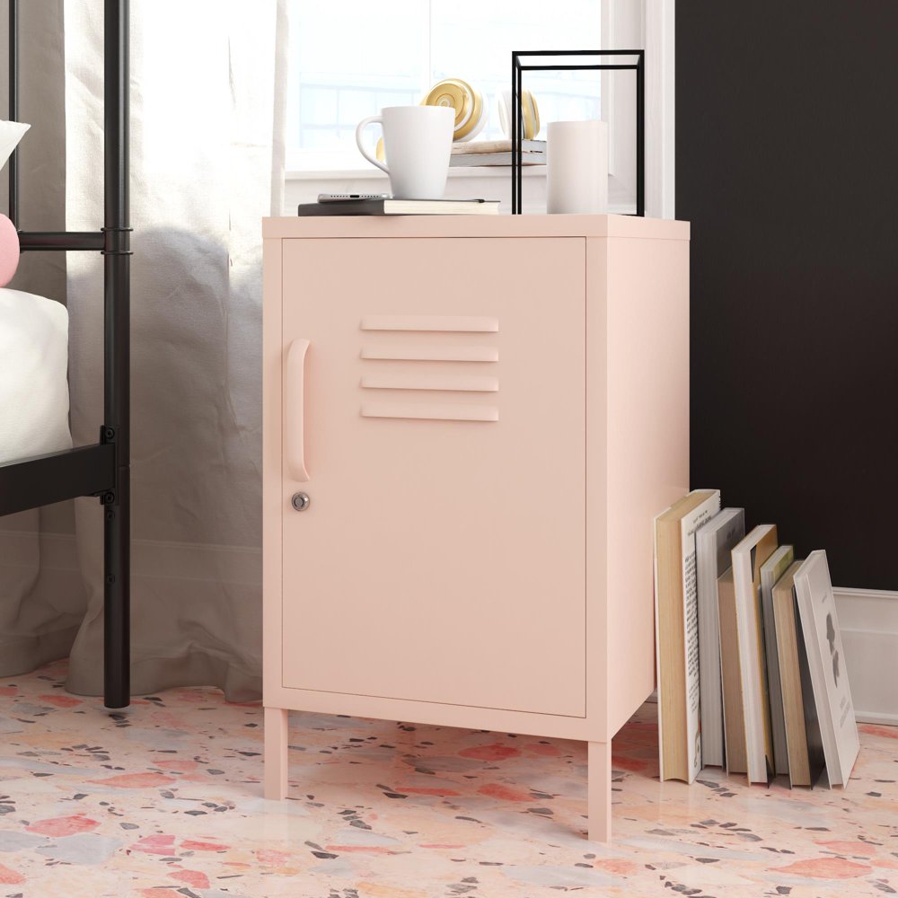 RealRooms Shadwick Metal Locker End Table, Multiple Colors Walmart