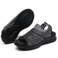 thumbnail image 4 of Mepaouo Women Walking Sandals Arch Support Orthotic Comfort Athletic Plantar Fasciitis Shoes Black Size 7.5, 4 of 8