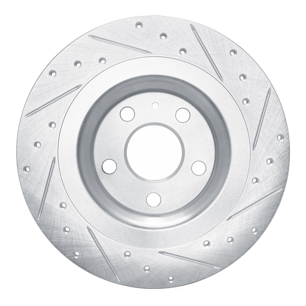 Dynamic Friction Company 631-27061L DFC Brake Rotor - Drilled And Slotted - Silver