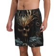 thumbnail image 2 of Fuzoiu Vintage Ornate Skull Print Men's Beach Shorts,Men's Swim Trunks,Quick Dry Board Shorts with Pockets,Men's Bathing Suits for Surfing, Running, and Casual Wear-Large, 2 of 6