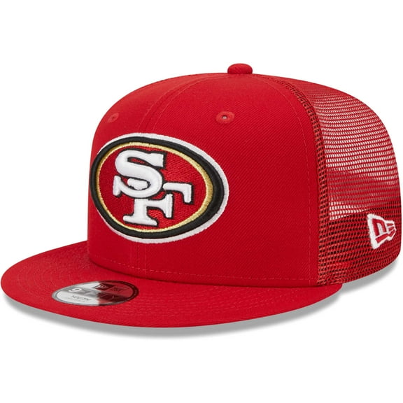 Youth New Era Scarlet San Francisco 49ers  Main Trucker 9FIFTY Snapback Hat