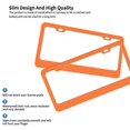 thumbnail image 5 of License Plate Frame With Screw Caps 2 Pack Car Plate Frame Front And Rear Rust-Proof Universal Car Tag Holder Orange, 5 of 8