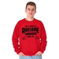 thumbnail image 4 of What An Awesome Grandpa Looks Like Men's Big & Tall Crewneck Sweatshirt Brisco Brands 2X, 4 of 5