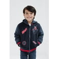 thumbnail image 2 of Marvel Spider-Man Miles Morales French Terry Varsity Zip Up Bomber Jacket Toddler to Big Kid, 2 of 5