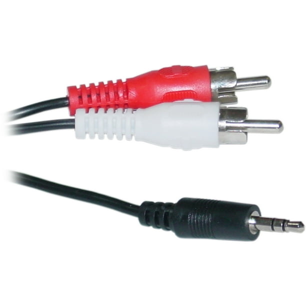 3.5mm Stereo to RCA Audio Cable, 3.5mm Stereo Male to Dual RCA Male (Right and Left), 6 foot 3.5mm Stereo to RCA Audio Cable, 3.5mm Stereo Male to Dual RCA Male (Right and Left), 6 foot