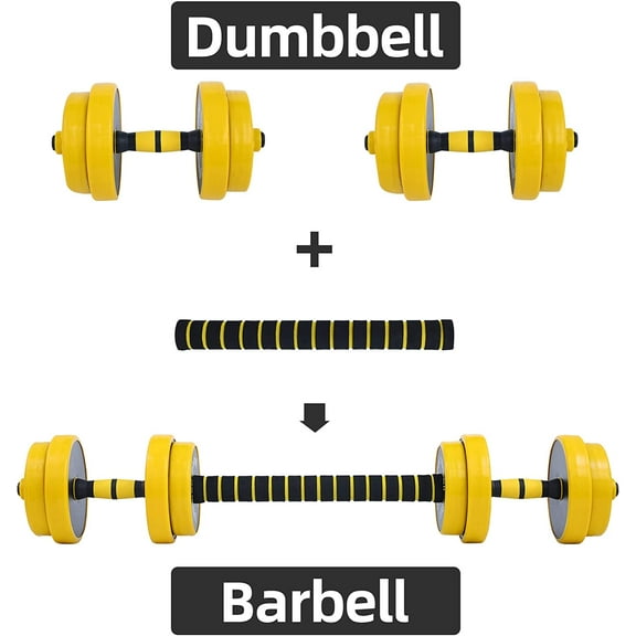 Weights, 20-40-50-70LB 3-in-1 Dumbbell Set with Adjustable Barbell Design, Non-Slip Neoprene Handles for Home Gym Use