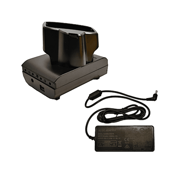 Restored Zebra Single Slot Charging Cradle (PN: CRD-TC51-1SCU-01) With Adapter (PN: 367-4492-C) (Refurbished)