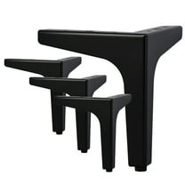 LAVANE 5 Inch / 13 cm Metal Furniture Legs, Set of 4 Modern Iron Diamond Triangle Furniture Feet DIY Replacement Black for Cabinet Cupboard Sofa Couch Chair Ottoman
