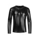 thumbnail image 5 of Camisetas de hombre Inspire Chic de cuello redondo de manga larga brillante XL negras, 5 of 7