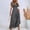 Black, variant on Women's Casual Sexy V-Neck Ruffle High Waist Slim Fit Long Maxi Dress With Short Sleeves Run Small Size Up Summer Essential Wardrobe Staple Classic Trendy Black S