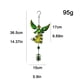 thumbnail image 3 of Campana de viento de hierro con adornos de cristal | Artesanía metálica para exteriores, ideal para patios, balcones y porches | Decoración colgante pintada para jardines y patios, 3 of 6