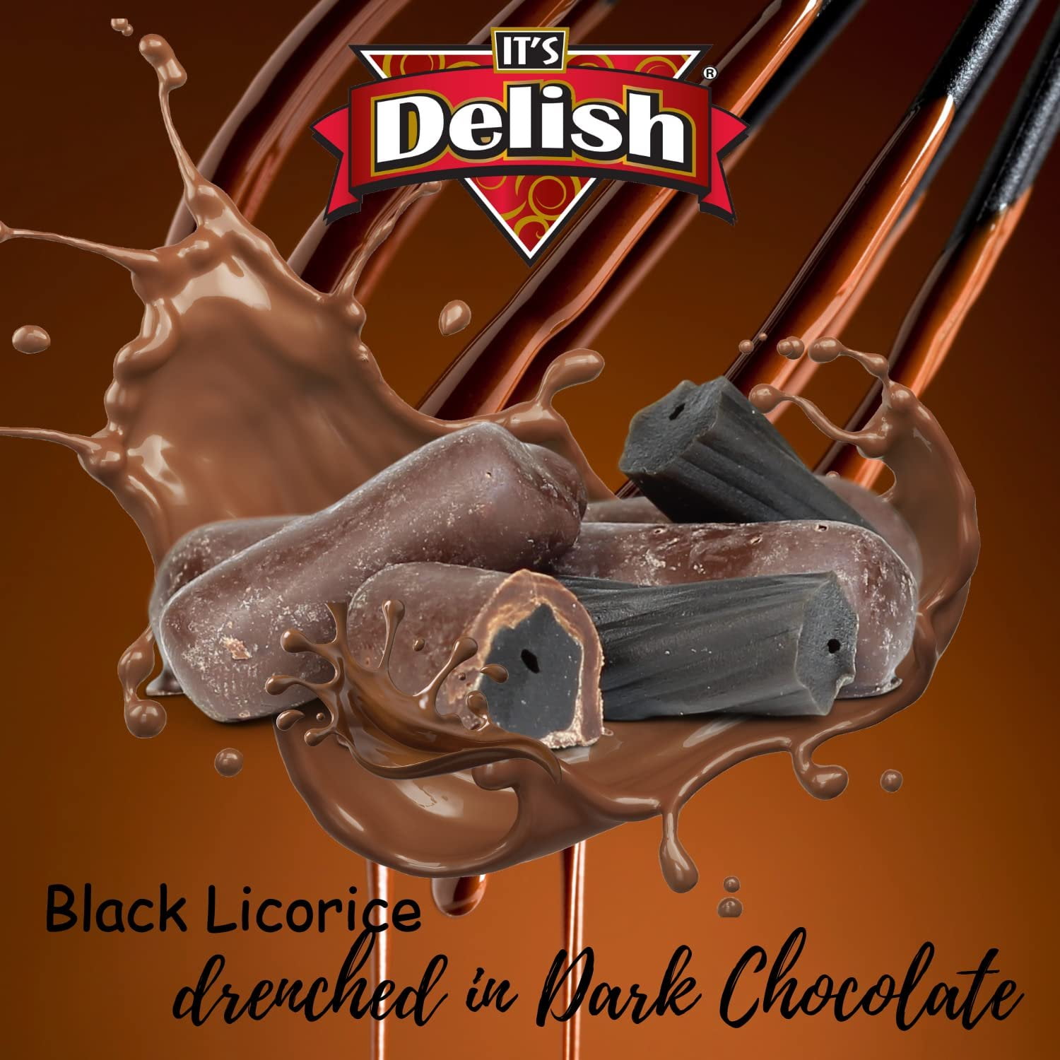 Chocolate Covered Black Licorice Bits by Its Delish, 10 lbs Bag Bulk  Black Licorice Bites Coated in Dark Chocolate Candy  Vegan, Non-dairy, Kosher Parve