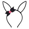 thumbnail image 4 of Diadema con orejas de conejo y lazo para el pelo, bonito accesorio para disfraz. Negro, 4 of 9
