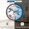 thumbnail image 5 of Voice Activated Clock with Glow Light 12 Inch Large Silent Wall Clock Battery Operated for Home Decor Whimsical Watercolor Painting, 5 of 8
