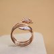 thumbnail image 5 of Qarigey Anillo de apertura para mujer, anillos de animales de cobre, joyería chapada en mano ajustable para novia para citas, joyas de regalo para Ropa, zapatos y accesorios Miscelánea Qarigey AP014533-01, 5 of 6