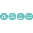 thumbnail image 2 of Darling Souvenir chocolate Labels DIY 190 Pcs Cheers 70th Birthday Theme Stickers-Light Blue, 2 of 2