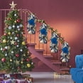 thumbnail image 4 of MOQIN 2Pack Christmas Teardrop Swags, 24 inch Prelit Christmas Stair Swags, Xmas Light up Wreath Garland, Christmas Window Swags for Outdoor Front Door Wall Home Decor, 4 of 8